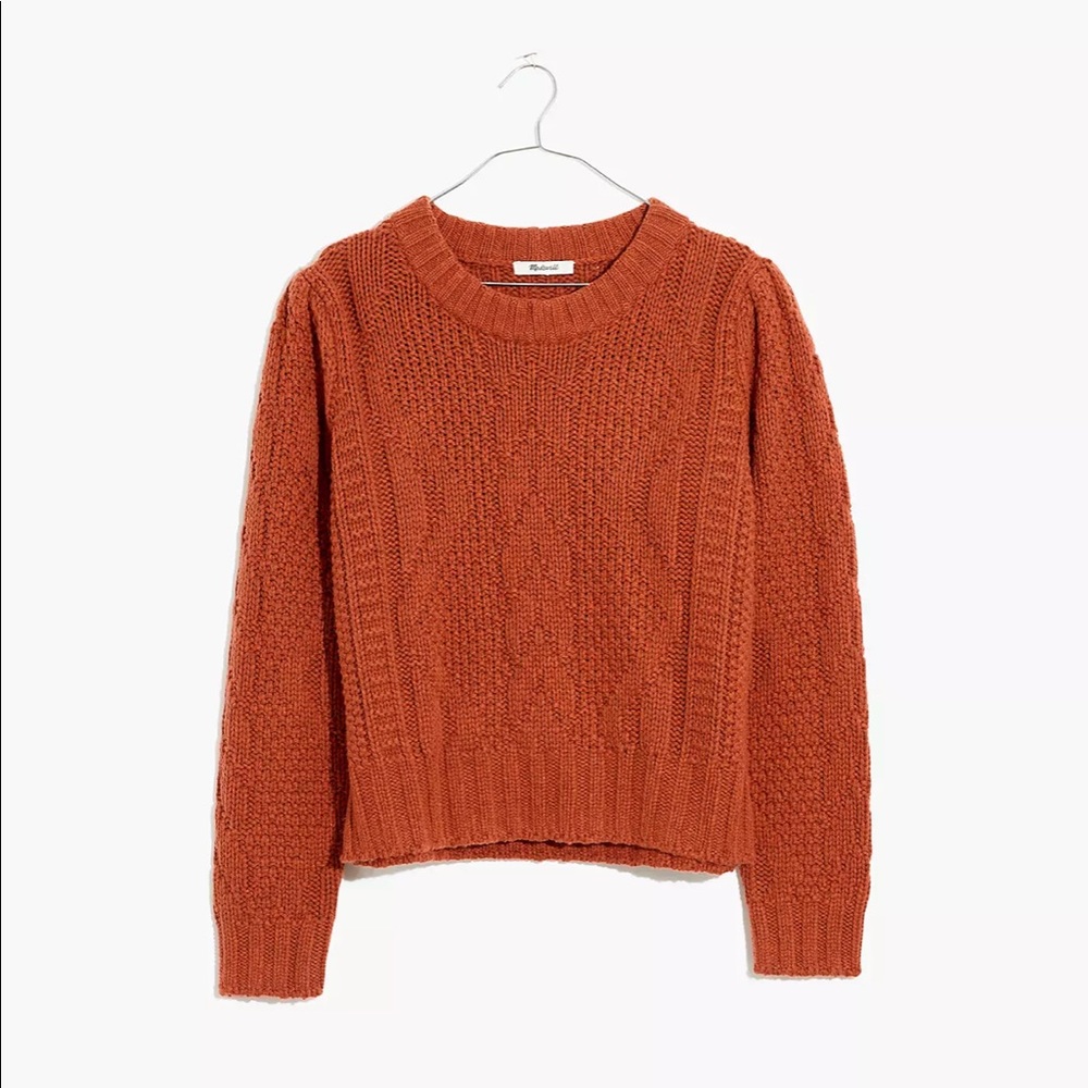 Madewell ridgecrest cable pullover sweater